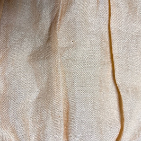 Theory Tiered Ruffle Empire Waist Cotton & Silk Midi Size S Light Apricot - Picture 6 of 15